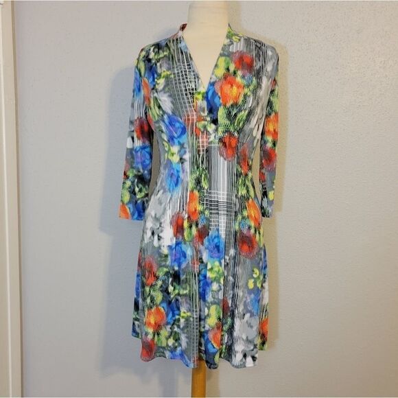 Catherine Malandrino Womens Pleated Multicolor Dress Size S - Picture 5 of 6